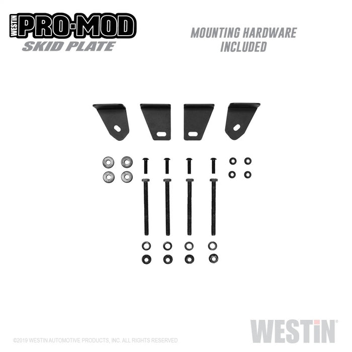 Westin 19-21 Chevrolet Silverado 1500 Outlaw/Pro-Mod Skid Plate - Tex. Blk