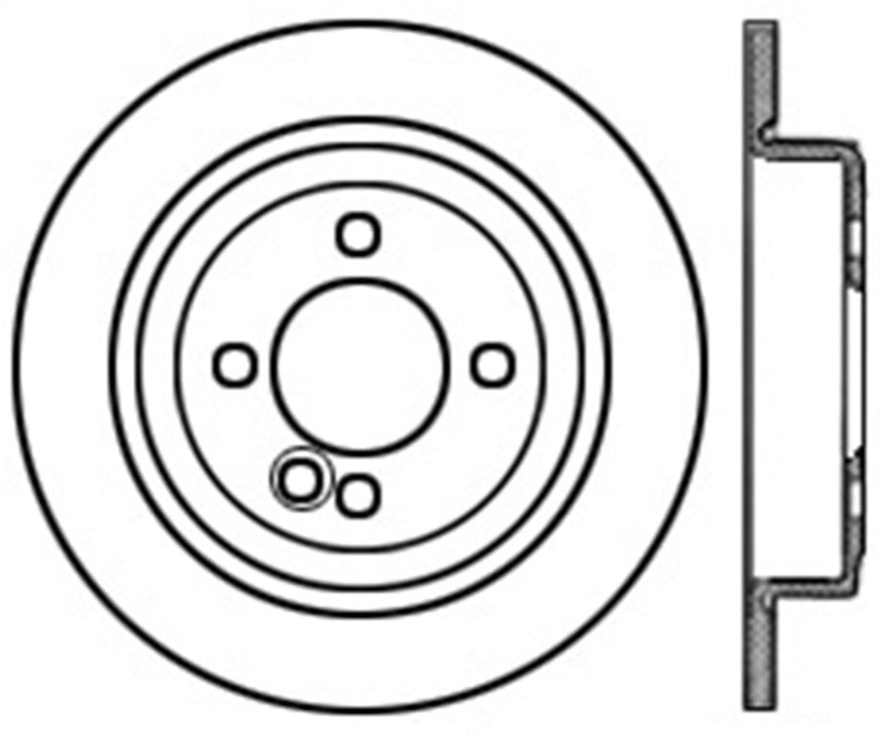 StopTech 07-09 Mini Cooper/Cooper S Slotted & Drilled Right Rear Rotor