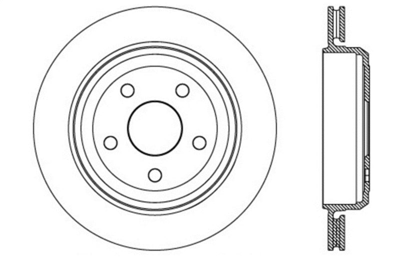 StopTech Drilled Sport Brake Rotor 11-17 Jeep Grand Cherokee (Excludes SRT8)