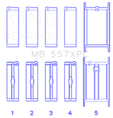 King Engine Bearings General Motors 262/ 267/ 302/ 307/ 327/ 350 pMaxBlack Coated Main Bearing Set
