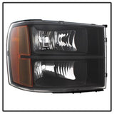 xTune GMC Sierra 07-13 Crystal Headlights Black HD-JH-GSIE07-AM-BK