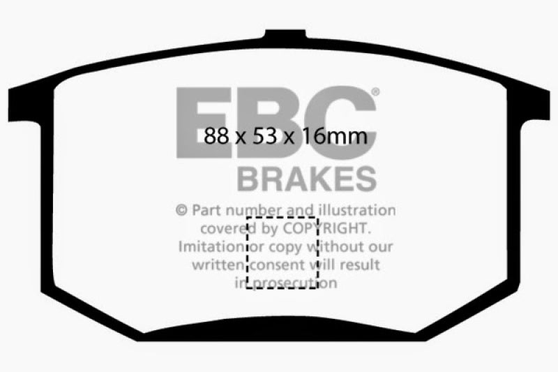 EBC 75-80 Lotus Esprit 2.0 Greenstuff Rear Brake Pads