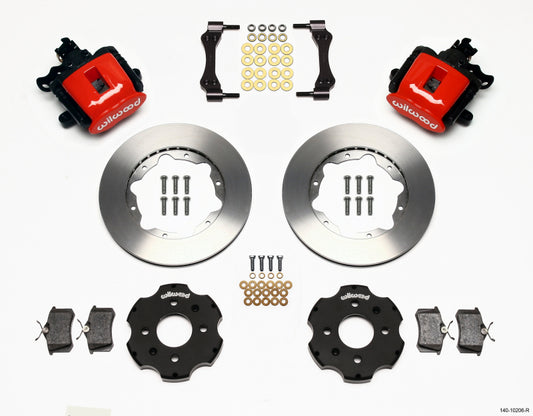 Wilwood Combination Parking Brake Rear Kit 11.00in Red Civic / Integra Disc 2.39 Hub Offset