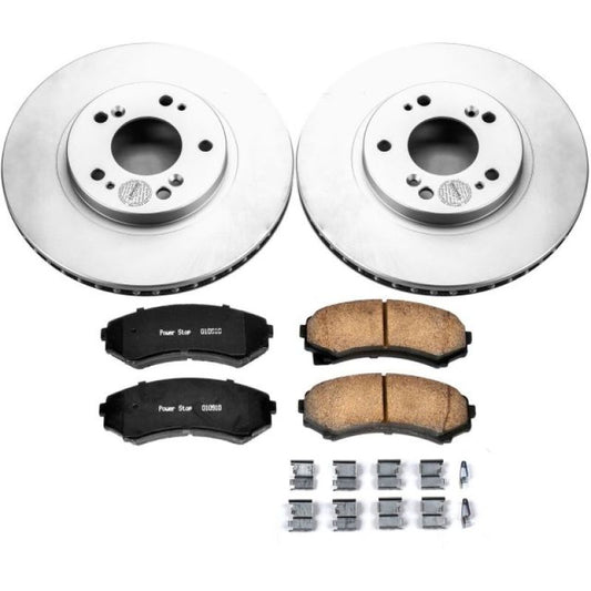 Power Stop 04-11 Mitsubishi Endeavor Front Z17 Evolution Geomet Coated Brake Kit