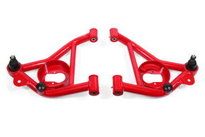 BMR 82-82 3rd Gen F-Body Non-Adj. Lower A-Arms w/ Spring Pocket (Polyurethane) - Red BMR Suspension