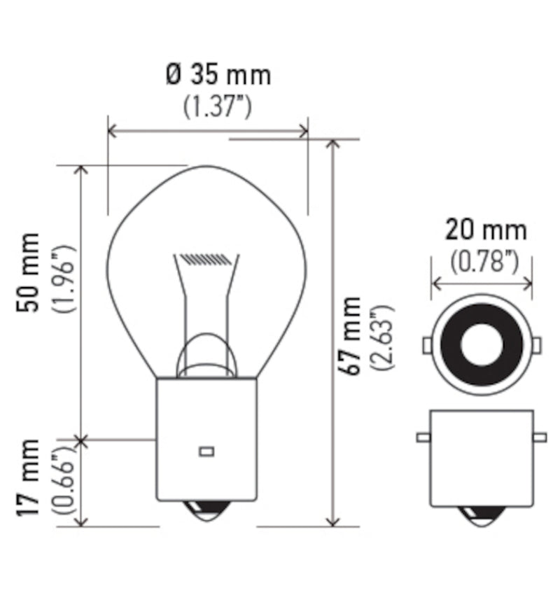 Hella Bulb 635 12V 35W Ba20S B11 F2