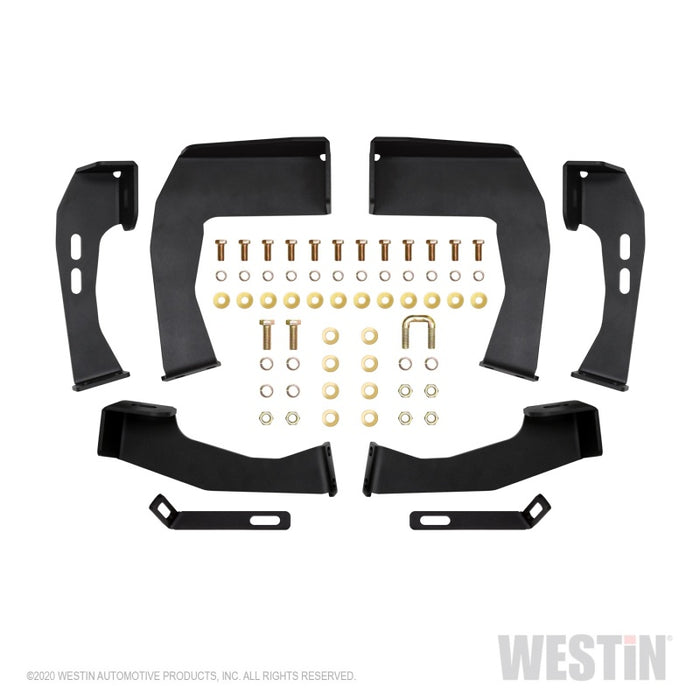 Westin 04-13 Chevy Silverado 1500 Crew Cab HDX Stainless Drop Nerf Step Bars - Textured Black