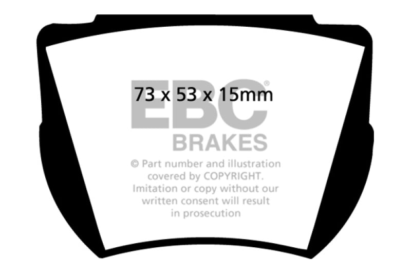 EBC 59-65 Aston Martin DB4 3.7 Convertible Greenstuff Rear Brake Pads