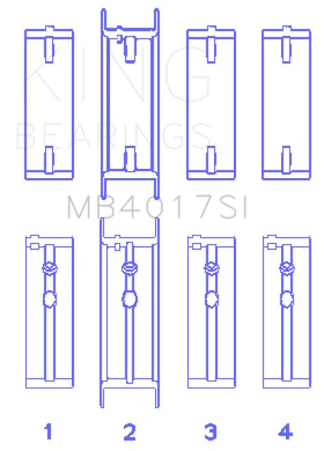 King Engine Bearings GM 231 (3800) V6 (Size STD) Main Bearing Set