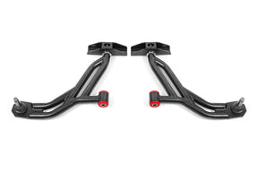 BMR 10-14 Ford Mustang Non-Adj. Lower A-Arms Delrin/Rod w/ 19mm Tall Ball Joint - Black Hammertone BMR Suspension