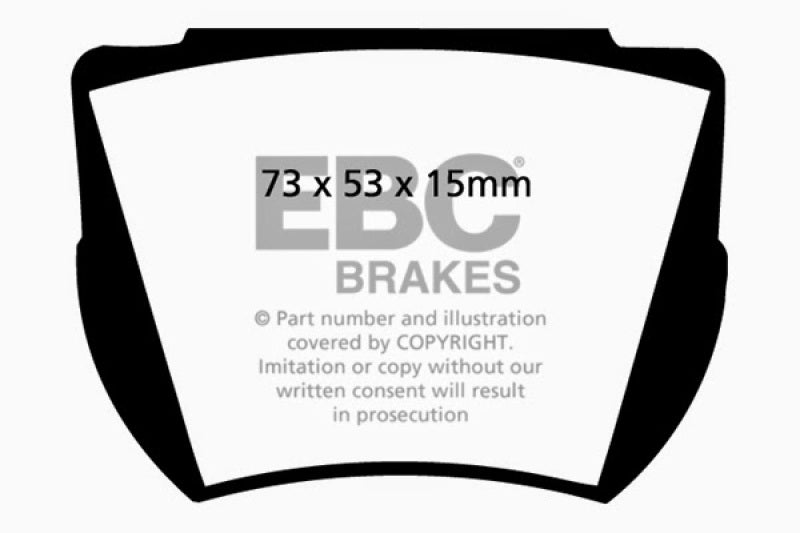 EBC 59-65 Aston Martin DB4 3.7 Convertible Greenstuff Rear Brake Pads