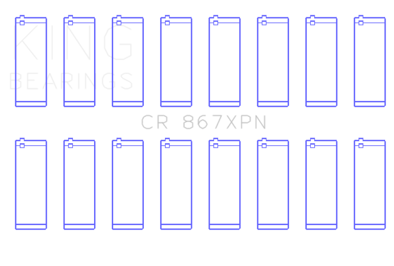 King GM 265CI 4.3L V8/283CI 4.7L V8/302CI 5.0L V8 (Size STD) Tri-Metal Performance Rod Bearing Set