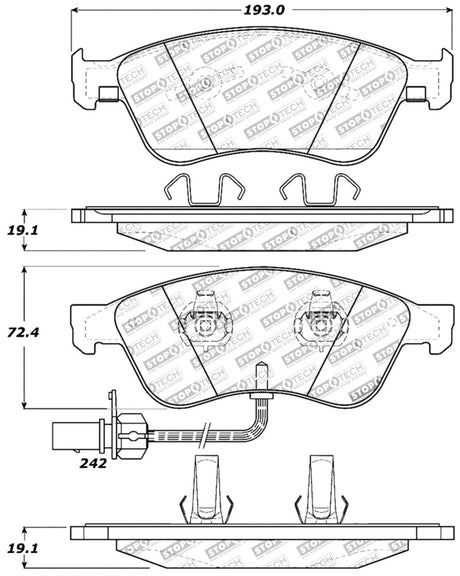 StopTech Performance 07-10 Audi S6/S8 Front Brake Pads