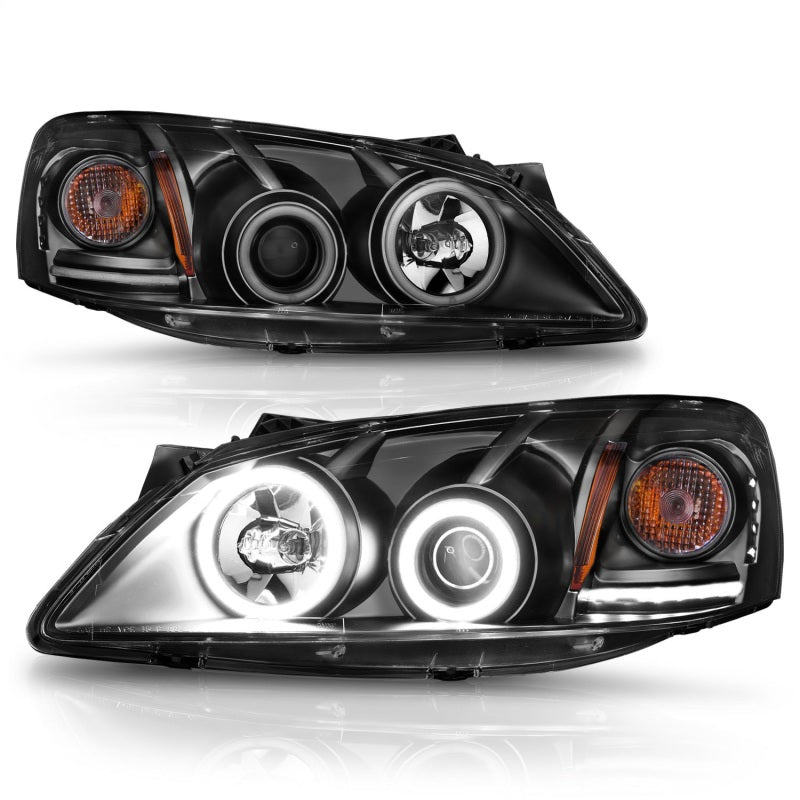 ANZO 2005-2010 Pontiac G6 Projector Headlights w/ Halo Black (CCFL)