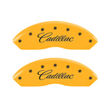 MGP 4 Caliper Covers Engraved Front Cadillac Rear SRX Yellow Finish Black Char 2006 Cadillac SRX