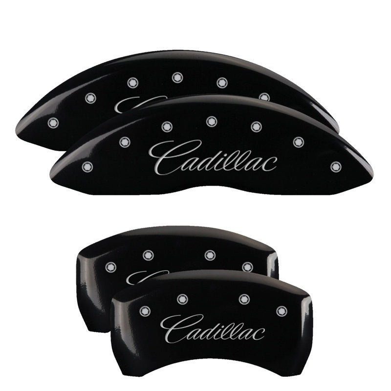 MGP 4 Caliper Covers Engraved Front & Rear MGP Black finish silver ch