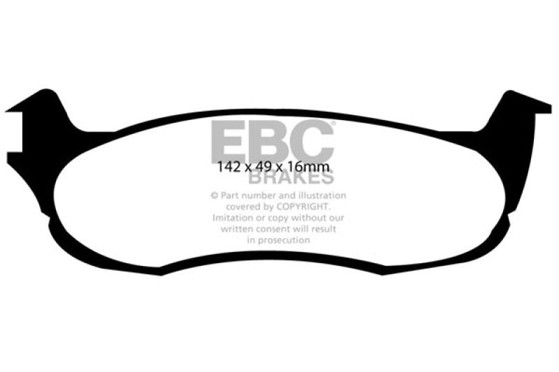 EBC 00-01 Ford Expedition 4.6 2WD Greenstuff Rear Brake Pads