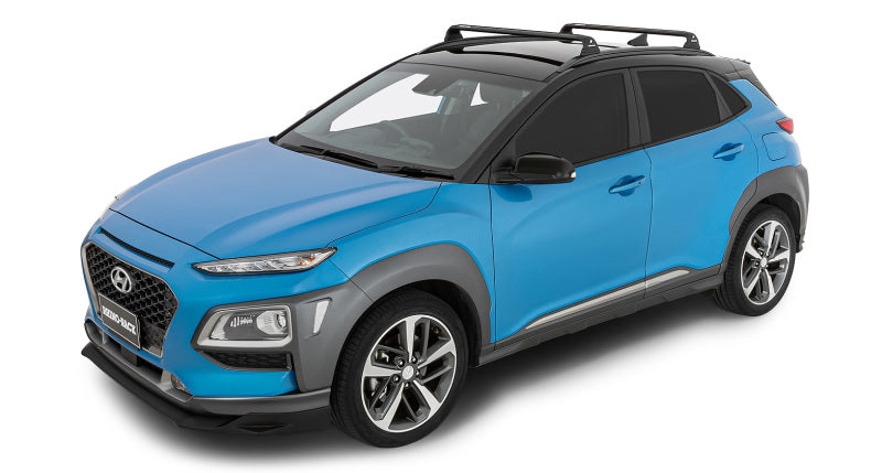 Rhino-Rack 18-22 Hyundai Kona 1st Gen 5 Door SUV w/Flush Rails Vortex RVP 2 Bar Roof Rack - Black