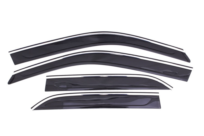 AVS 11-18 Chrysler 300 Ventvisor Low Profile Deflectors 4pc - Smoke w/Chrome Trim