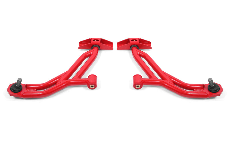 BMR Suspension 05-14 Ford Mustang Lower A-Arms - Red - Non-Adjustable