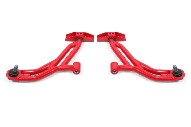 BMR 10-14 Ford Mustang Non-Adj. Lower A-Arms Delrin/Rod End w/ 19mm Tall Ball Joint - Red BMR Suspension