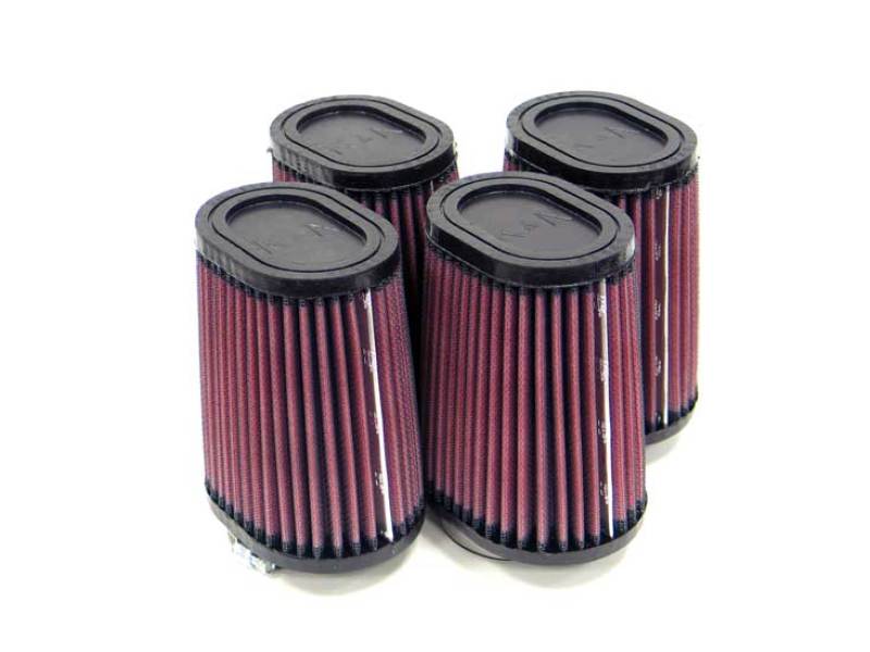 K&N 2-1/8in FLG O/S 4in X 3in 5in H OVAL (4 PER BOX) Universal Clamp-On Air Filter