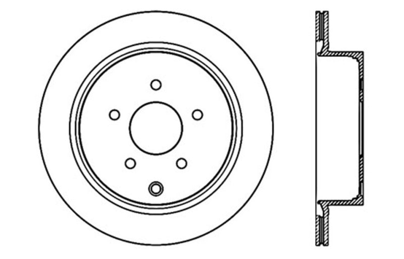 StopTech 03-12 Infiniti FX35 Drilled Sport Right Rear Cryo Rotor