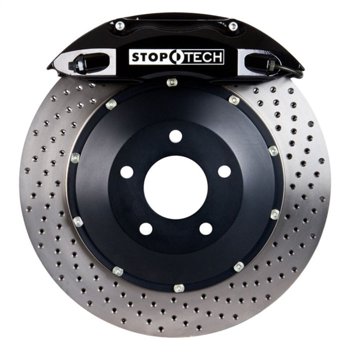 StopTech 98-10 Volkswagen Beetle Front BBK ST-40 Caliper Black / 2pc Drilled 328x28mm Rotor