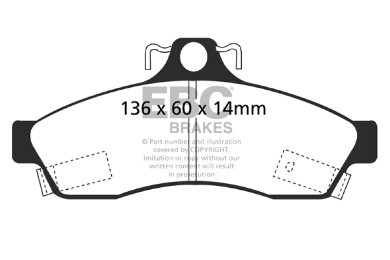 EBC 92-96 Chevrolet Caprice 4.3 Police Greenstuff Rear Brake Pads