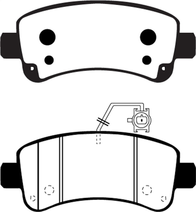 EBC 2014-2016 Ram Trucks Promaster 3.0L TD Greenstuff Rear Brake Pads