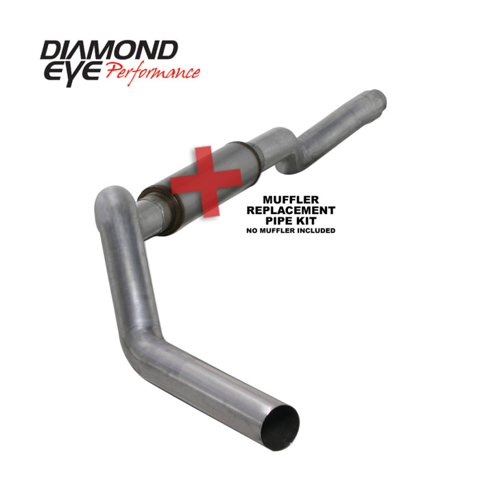 Diamond Eye KIT 5in CB MFLR RPLCMENT PIPE SGL AL: 2006-2007.5 CHEVY 6.6L 2500/3500