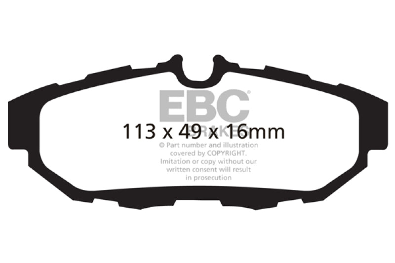 EBC 10-14 Ford Mustang 3.7 Greenstuff Rear Brake Pads