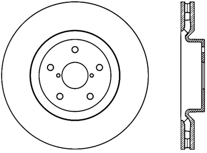 StopTech 05-17 Subaru WRX Cryo Drilled Sport Right Front Rotor