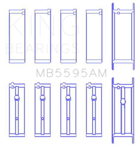 King Engine Bearings Nissan KA-24E Main Bearing Set - Size STD