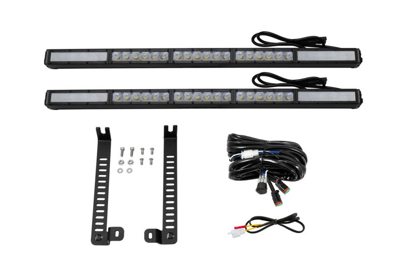 Diode Dynamics 14-19 Toyota 4Runner SS30 (Single) Stealth Lightbar Kit - White Combo