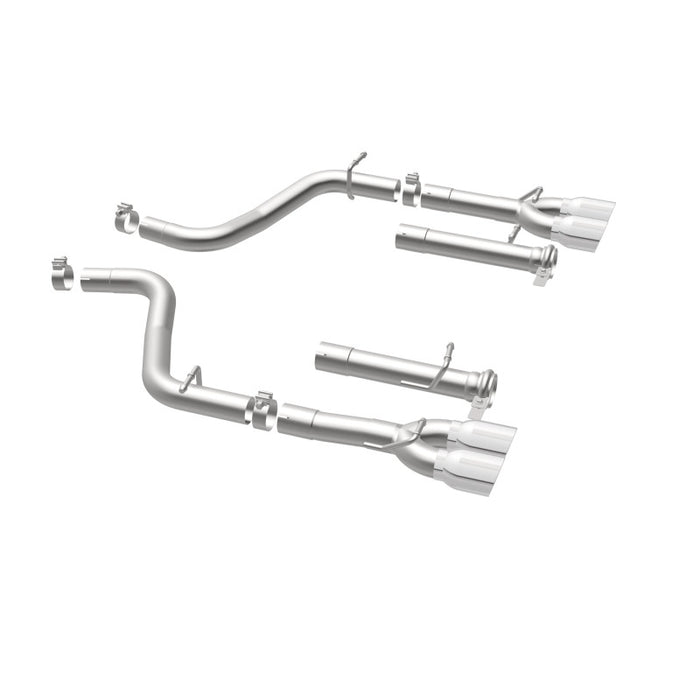 MagnaFlow Axle-Back, SS, 2.5in, Quad Split Rear 3.5in Tip 2015 Dodge Challenger R/T 5.7L