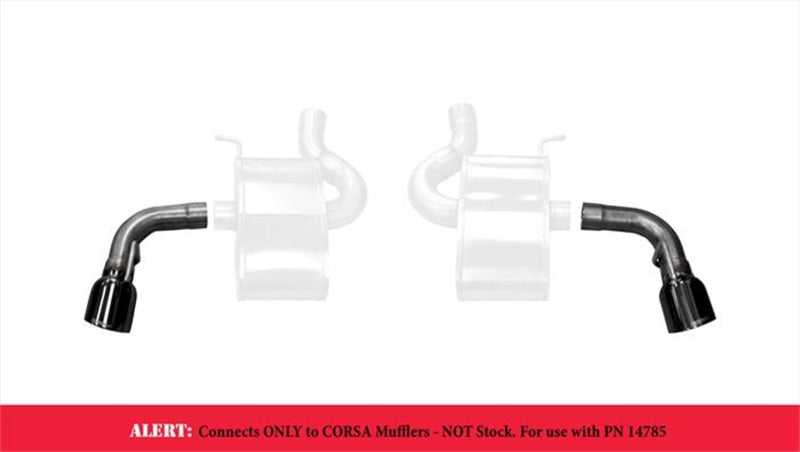 Corsa 2016-24 Chevy Camaro SS 2.75in Inlet / 4.5in Outlet Black PVD Tip Kit (For Corsa ExhaustOnly)