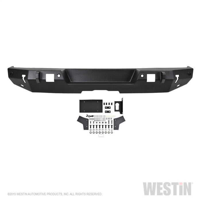 Westin 18-19 Jeep Wrangler JL WJ2 Rear Bumper w/  Sensors (Excl. Wrangler JK) - Textured Black