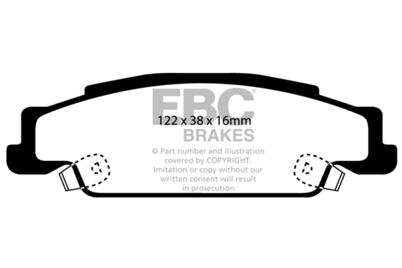 EBC 02-05 Cadillac CTS 2.6 Ultimax2 Rear Brake Pads