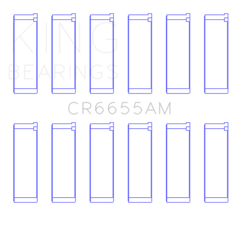 King Engine Bearings Mazda JE39 (Size STD)  Connecting Rod Bearings Set (6 Pairs)