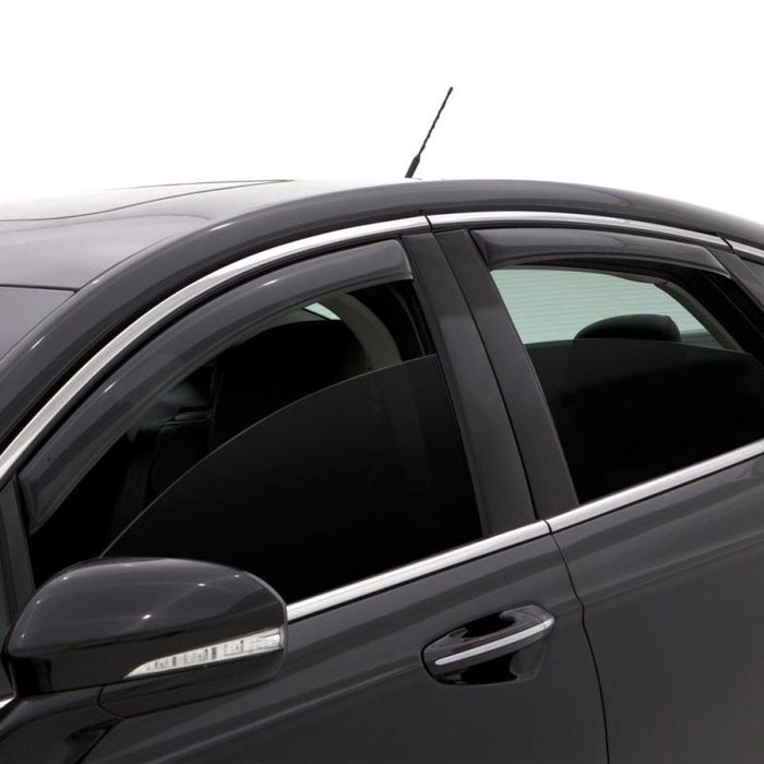 AVS 07-18 Jeep Wrangler Unlimited Ventvisor In-Channel Front & Rear Window Deflectors 4pc - Smoke