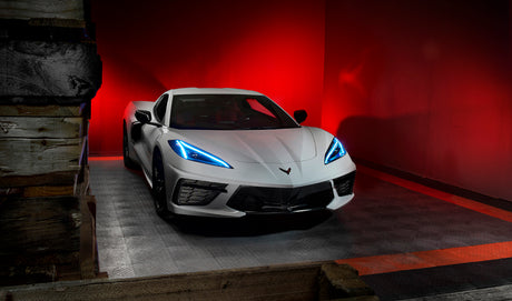 Oracle 20-21 Chevy Corvette C8 RGB+A Headlight DRL Kit - ColorSHIFT w/ Simple Cntrl