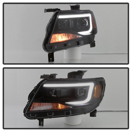xTune Chevy Colorado 15-17 Halogen Only Projector Headlights - Black Smoked PRO-JH-CCO04-LBDRL-BSM