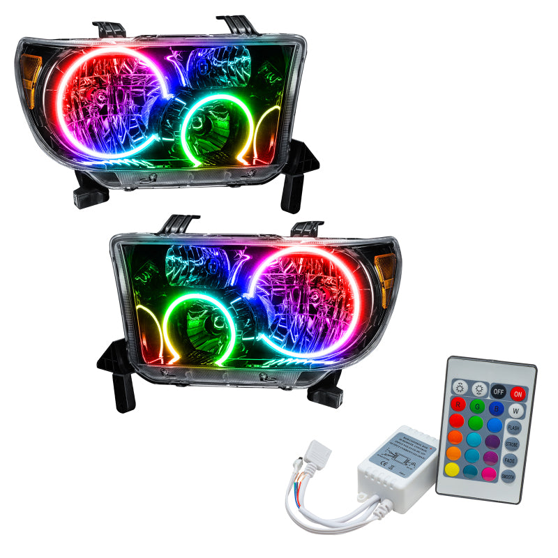 Oracle 07-11 Toyota Tundra Pre-Assembled Headlights- Blk Housing - w/ Simple Cntrl