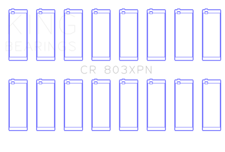 King Engine Bearings 55-67 Ford 265/283/302/327 V8 (Size 001) Performance Rod Bearing Set