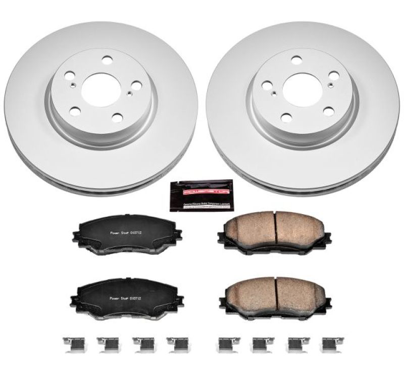 Power Stop 09-10 Pontiac Vibe Front Z17 Evolution Geomet Coated Brake Kit