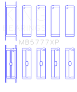 King Engine Bearings Dart LS Next Block (Size STDX) Performance Main Bearing Set