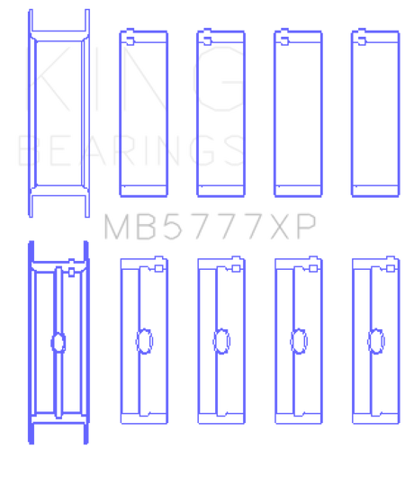 King Engine Bearings Dart LS Next Block (Size STDX) Performance Main Bearing Set