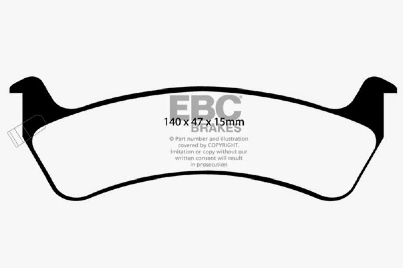 EBC 92-94 Jeep Grand Cherokee 4.0 Greenstuff Rear Brake Pads