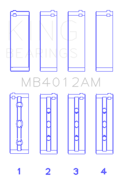 King Engine Bearings Toyota 5VZFE Crankshaft Main Bearing Set